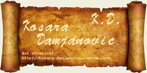 Kosara Damjanović vizit kartica